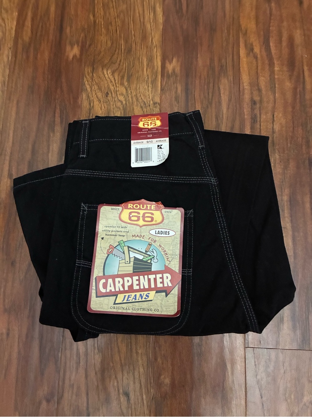 VTG Route 66 Black Women's Carpenter Jeans NWT